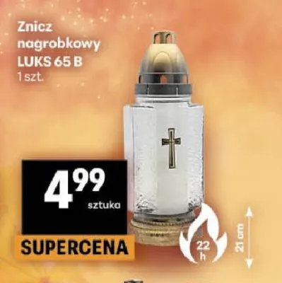 Znicz nagrobkowy Luks 65 B promocja w Delikatesy Centrum