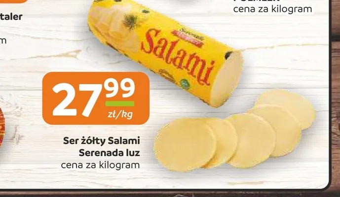 Ser żółty Salami Serenada luz promocja w Społem Częstochowa