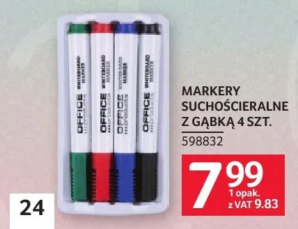 Markery suchościeralne MARKERY SUCHOŚCIERALNE Z GĄBKĄ 4 SZT. promocja w Selgros