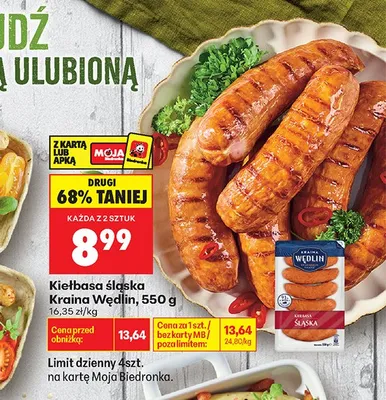 Kiełbasa śląska Kraina Wędlin promocja w Biedronka