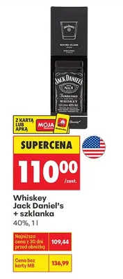 Whiskey 1 l + szklanka promocja w Biedronka