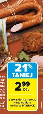 Kiełbasa podwawelska promocja w Carrefour Market