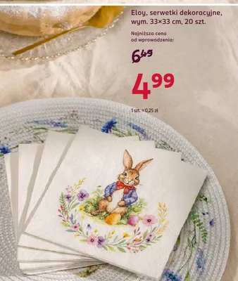 Serwetki dekoracyjne, wym. 33x33 cm promocja w Rossmann