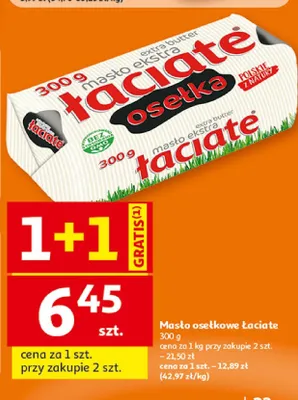 Masło osetkowe Łaciate promocja w Auchan