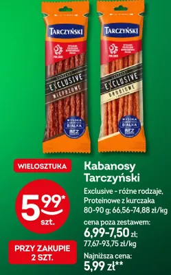 Kabanosy Tarczyński Exclusive, Proteinowe z kurczaka promocja w Żabka