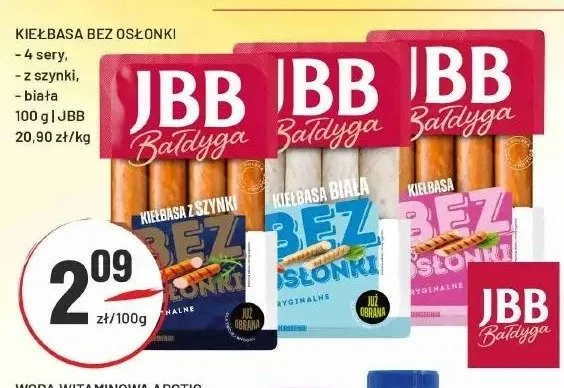 Kiełbasa bez osłonki z szynki JBB Bałdyga promocja w Sedal