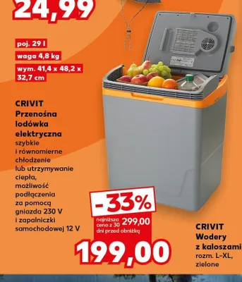 Przenośna lodówka elektryczna Crivit promocja w Kaufland