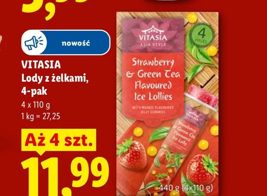Lody z żelkami Vitasia 4-pak promocja w Lidl