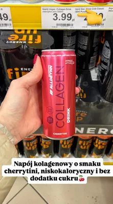 Napój kolagenowy bez dodatku cukru promocja w Dino