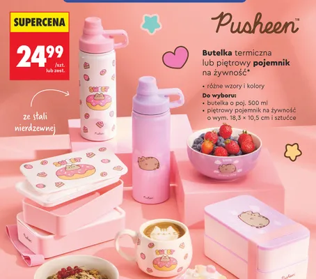 Piętrowy pojemnik na żywność Pusheen promocja w Biedronka