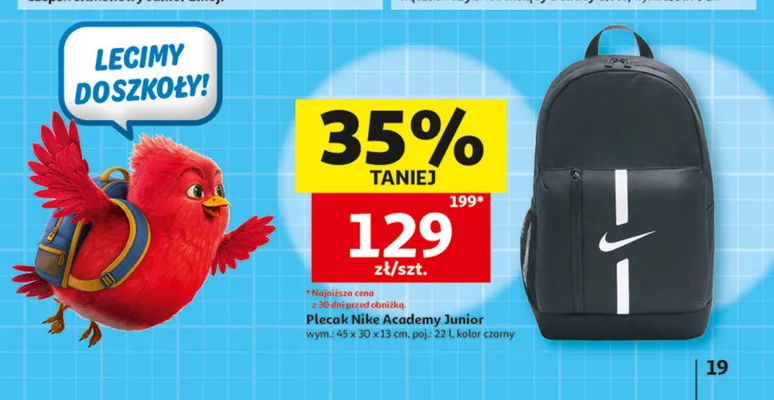 Plecak Nike Academy Junior promocja w Auchan