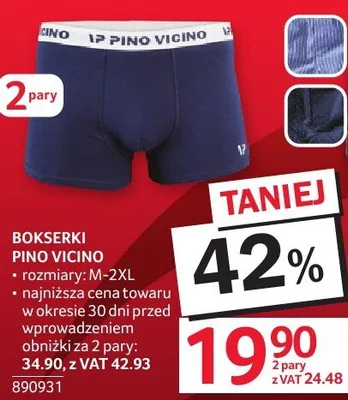 Bokserki Pino Vicino rozmiary M-2XL promocja w Selgros