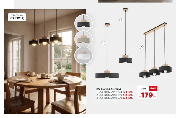 Lampa wisząca Emibig Kivi 1 promocja w Komfort