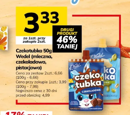 Czekotubka E.Wedel pistacjowa promocja w Hitpol