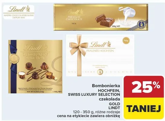 Bombonierka Lindt Hochfein Pralines promocja w Carrefour