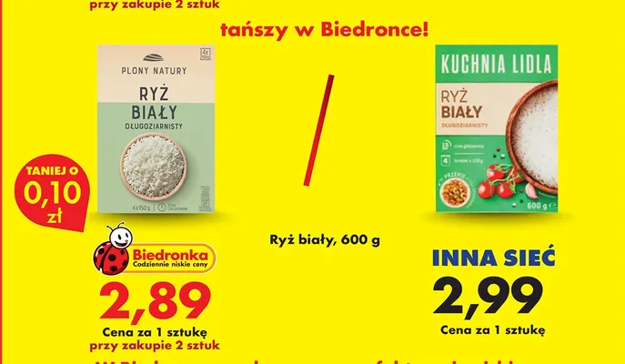 Ryż biały Plony Natury promocja w Biedronka