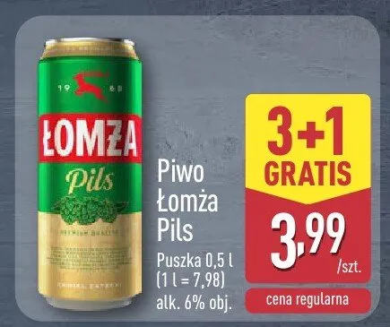 Piwo Łomża Pils promocja w Aldi