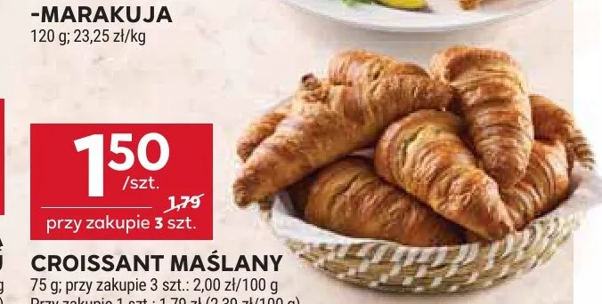 Croissant maślany promocja w Stokrotka