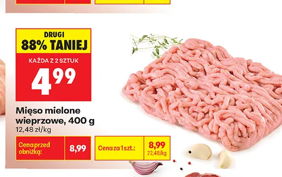 Mięso mielone wieprzowe promocja w Biedronka