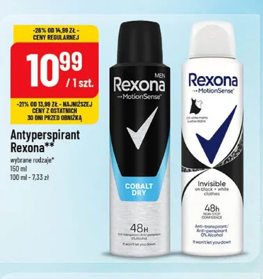 Antyperspirant Rexona Men Cobalt Dry promocja w POLOmarket