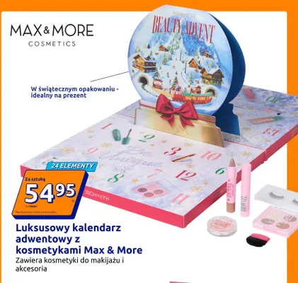 Luksusowy kalendarz adwentowy z kosmetykami Max & More promocja w Action