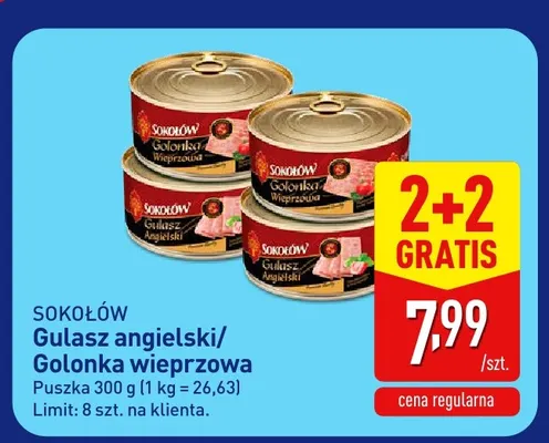 Gulasz angielski Sokołów promocja w Aldi