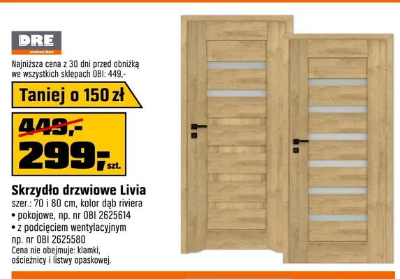 Skrzydło drzwiowe Livia DRE promocja w OBI