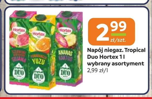 Napój niegazowany Tropical Duo Hortex Czerwona Gujana promocja w Gama