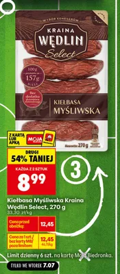 Kiełbasa Myśliwska Kraina Wędlin Select promocja w Biedronka
