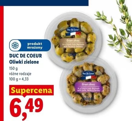 Oliwki zielone Duc De Coeur promocja w Lidl