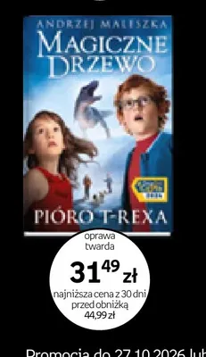 Książka Magiczne Drzewo Pióro T-Rexa oprawa twarda Andrzej Maleszka promocja w Empik