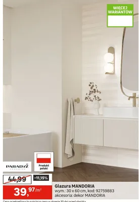 Glazura MANDORIA promocja w Leroy Merlin