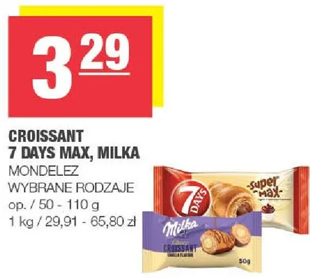 Croissant 7 Days Max, Milka promocja w SPAR