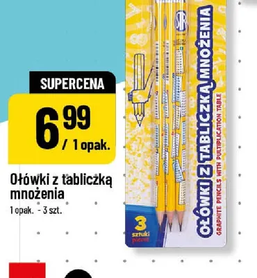 Ołówki z tabliczką mnożenia Astra promocja w POLOmarket