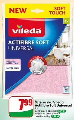 Ściereczka Vileda Actifibre Soft Universal promocja w Dino