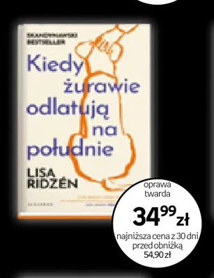 Książka Kiedy żurawie odlatują na południe Lisa Ridzén promocja w Empik