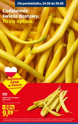 Fasola szparagowa żółta luzem polska promocja w Lidl