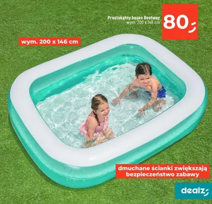 Prostokątny basen Bestway 200x146cm promocja w Dealz