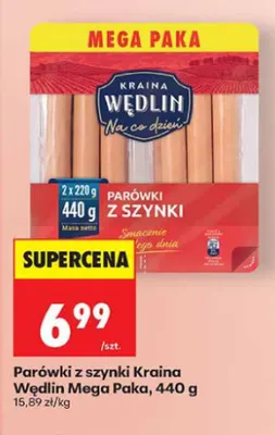 Parówki z szynki Kraina Wędlin Mega Paka promocja w Biedronka