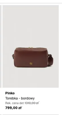 Torebka bordowa Pinko promocja w Lounge by Zalando