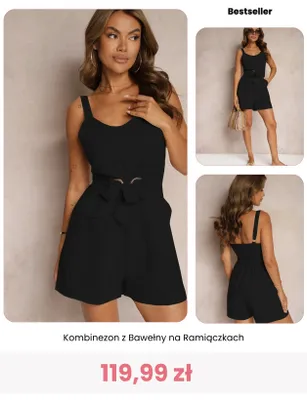 Kombinezon z bawełny na ramiączkach Renee promocja w Renee