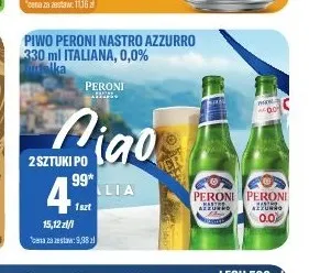 Piwo bezalkoholowe Peroni Nastro Azzurro promocja w Tomi Markt