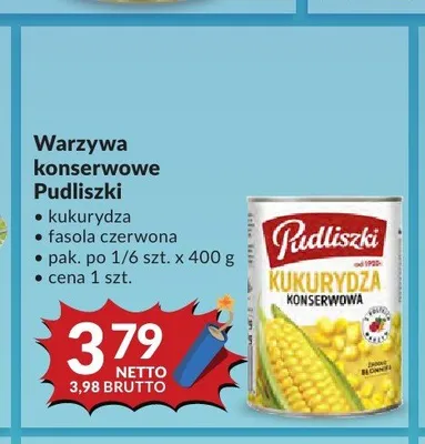 Fasola czerwona konserwowa Pudliszki promocja w Makro