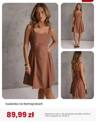 Sukienka na ramiączkach Renee promocja w Renee