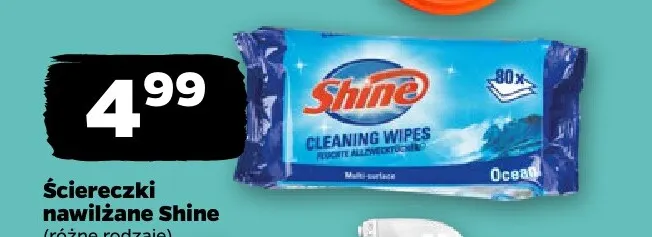 Ściereczki nawilżane Shine promocja w Netto