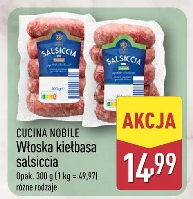 Włoska kiełbasa salsiccia promocja w Aldi