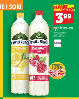 Napój Żywiec Zdrój o smaku cytrynowym promocja w TOPAZ