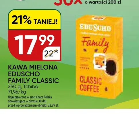Kawa mielona Eduscho Family Classic promocja w Chata Polska