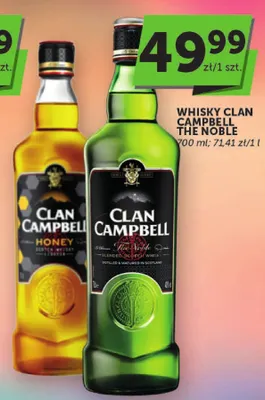 Whisky Clan Campbell Honey promocja w Euro Sklep