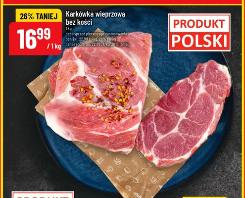 Karkówka wieprzowa bez kości promocja w POLOmarket